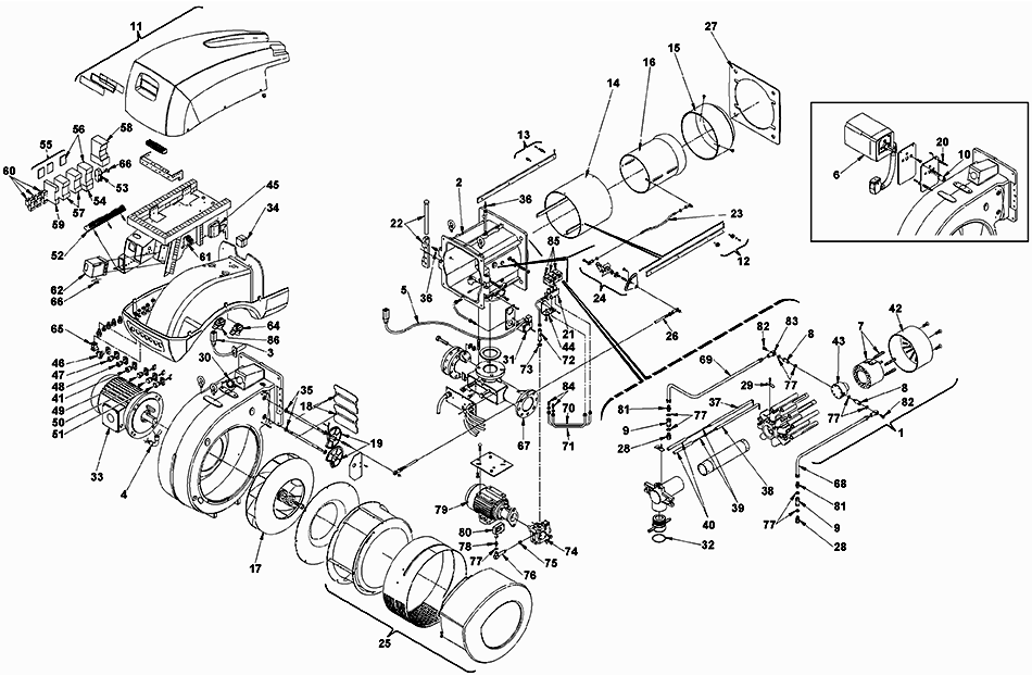 Запчасти для  горелки Riello серии RLS 400/BP MX (783 T) 3898612